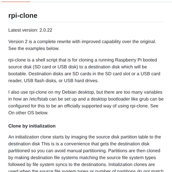 Billw2 Rpi Clone screenshot