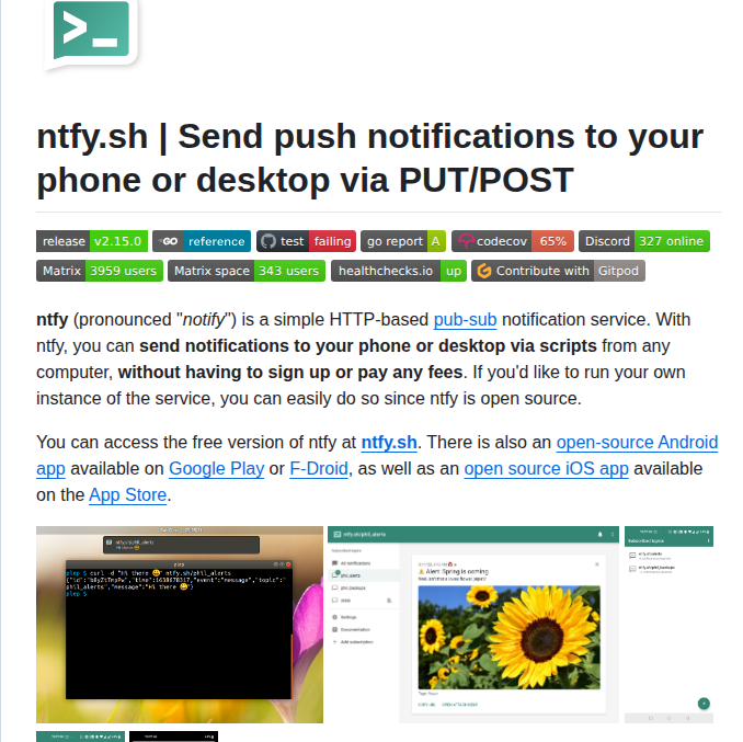 Binwiederhier Ntfy screenshot