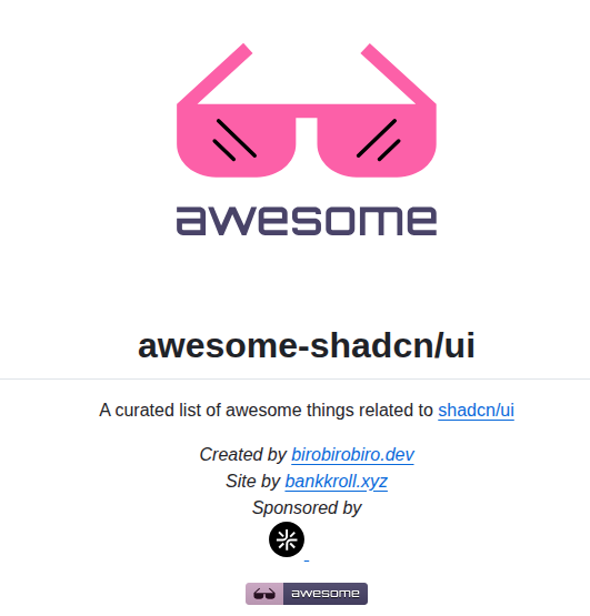 Birobirobiro Awesome Shadcn Ui screenshot
