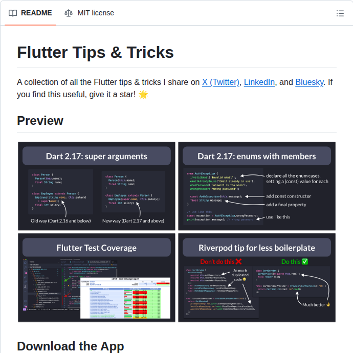 Bizz84 Flutter Tips And Tricks screenshot