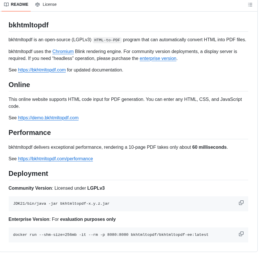 Bkhtmltopdf Bkhtmltopdf screenshot