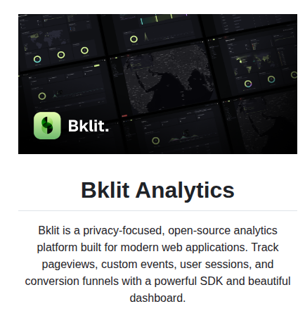 Bklit Bklit screenshot