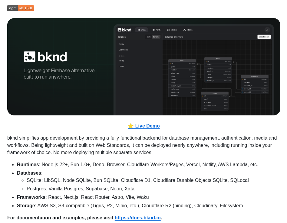 Bknd Io Bknd screenshot