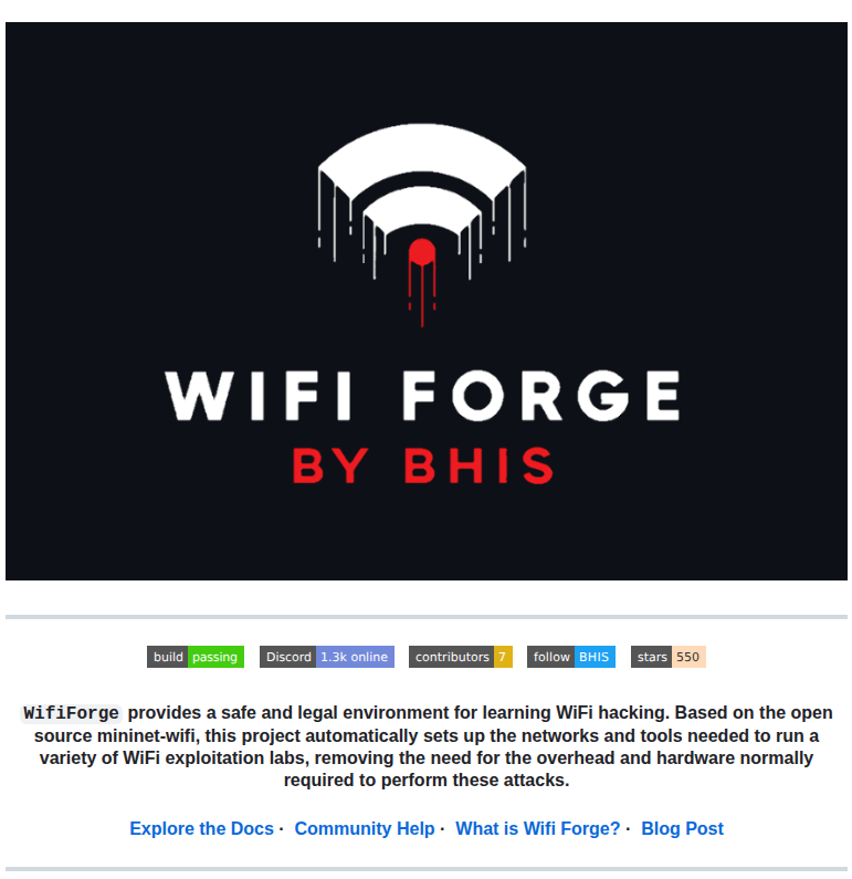 Blackhillsinfosec Wififorge screenshot