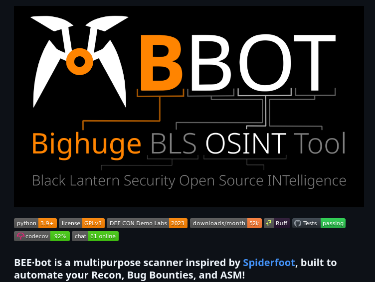 Blacklanternsecurity Bbot screenshot