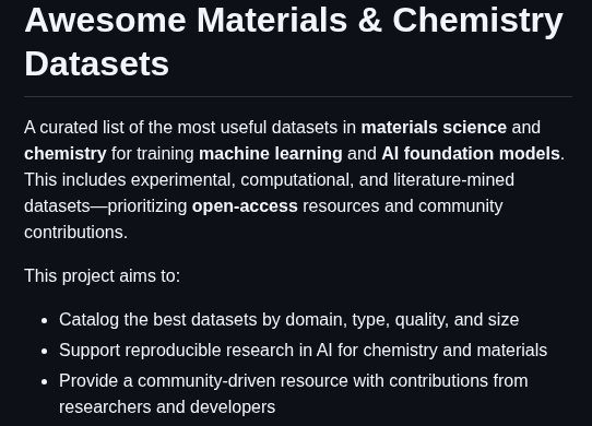 Blaiszik Awesome Matchem Datasets screenshot