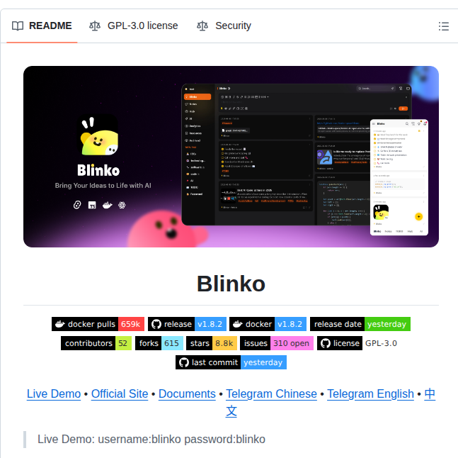 Blinko Space Blinko screenshot