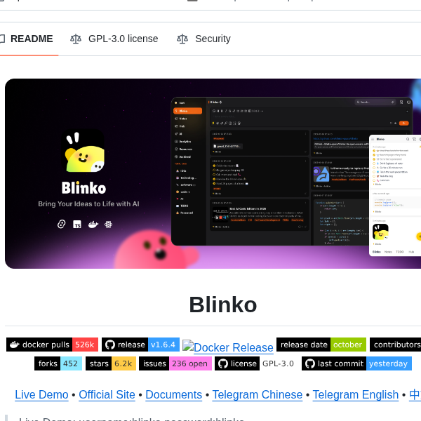 Blinkospace Blinko screenshot