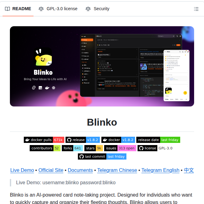 Blinkospace Blinko screenshot