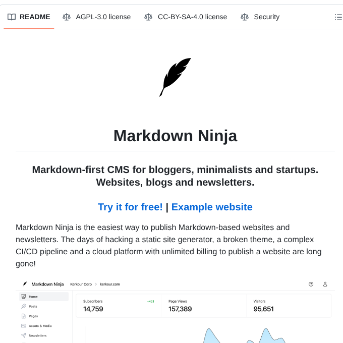 Bloom42 Markdown Ninja screenshot