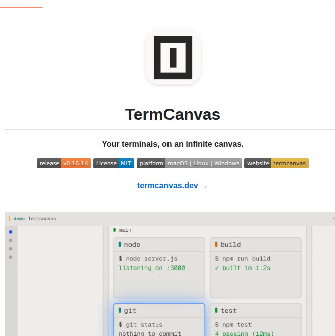 Blueberrycongee Termcanvas screenshot