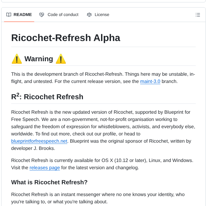 Blueprint Freespeech Ricochet Refresh screenshot