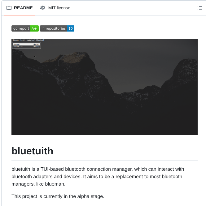 Bluetuith Org Bluetuith screenshot