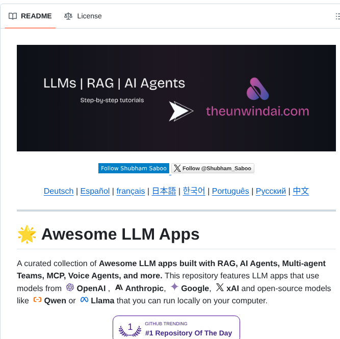 Blurred Machine Awesome Llm Apps screenshot