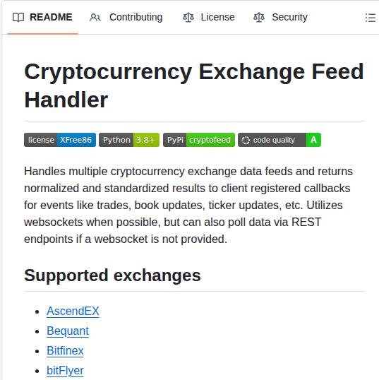 Bmoscon Cryptofeed screenshot