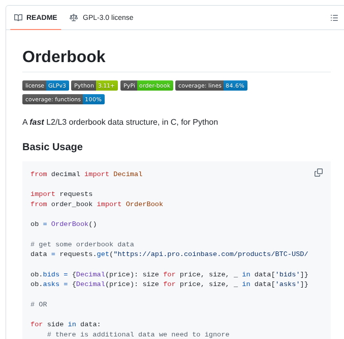 Bmoscon Orderbook screenshot