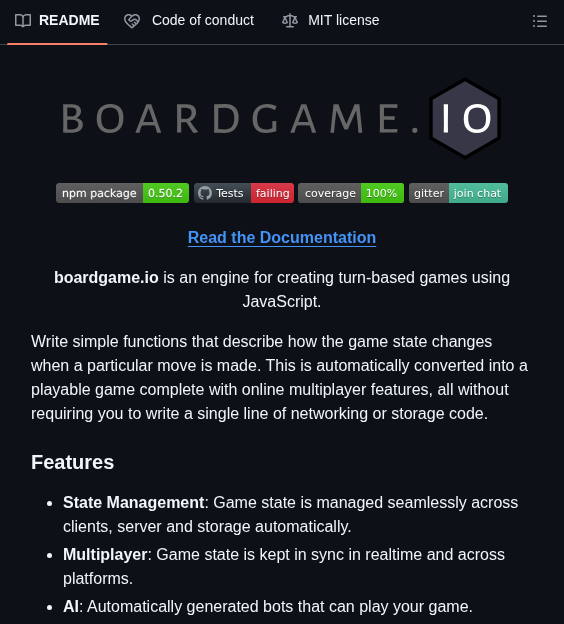 Boardgameio Boardgame.io screenshot