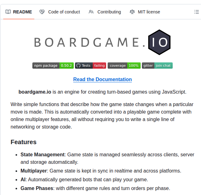 Boardgameio Boardgame.io screenshot