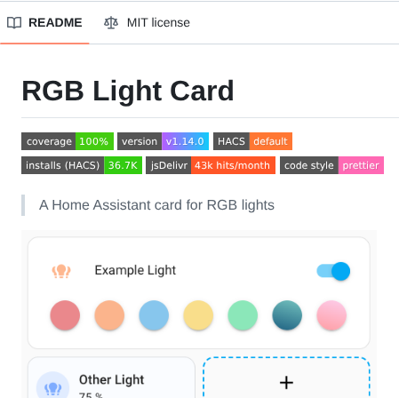 Bokub Rgb Light Card screenshot