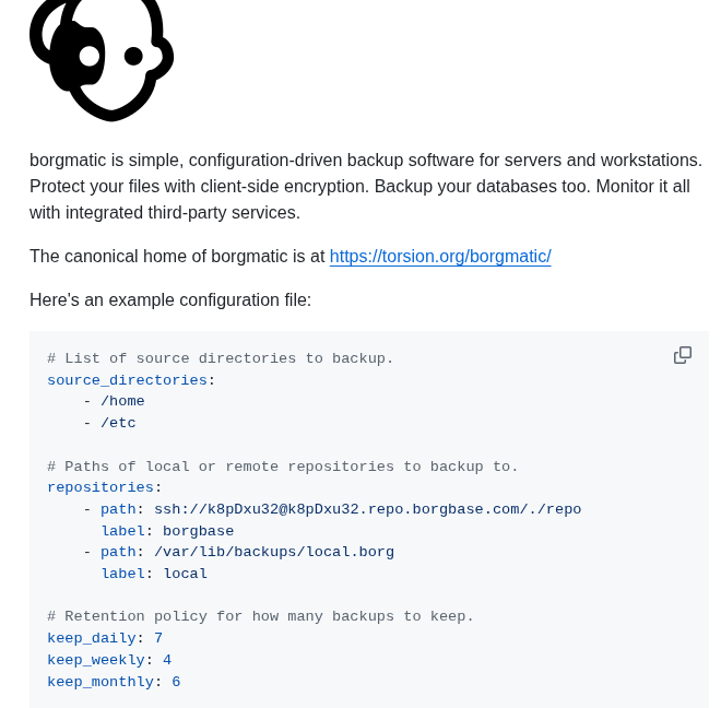Borgmatic Collective Borgmatic screenshot