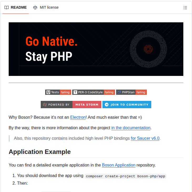 Boson Php Boson screenshot