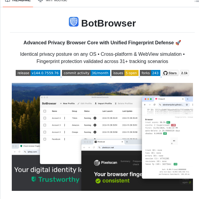Botswin Botbrowser screenshot