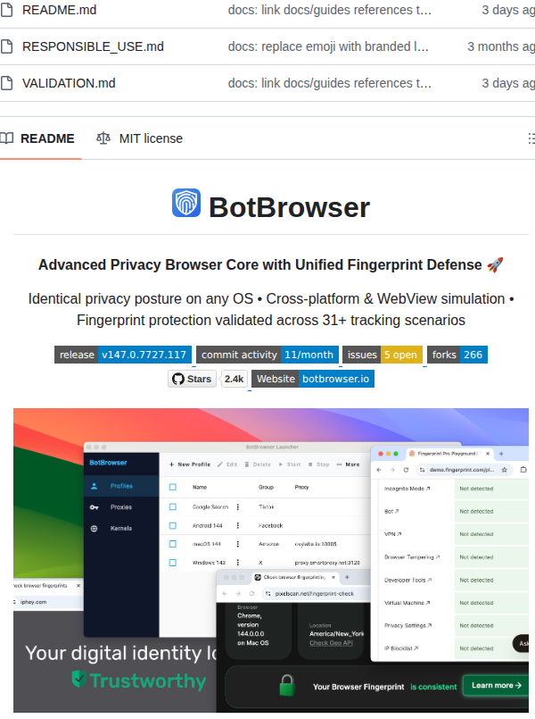Botswin Botbrowser screenshot