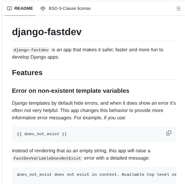 Boxed Django Fastdev screenshot