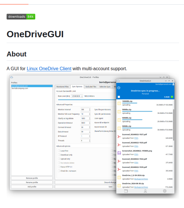 Bpozdena Onedrivegui screenshot