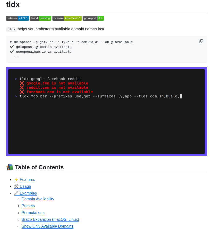 Brandonyoungdev Tldx screenshot