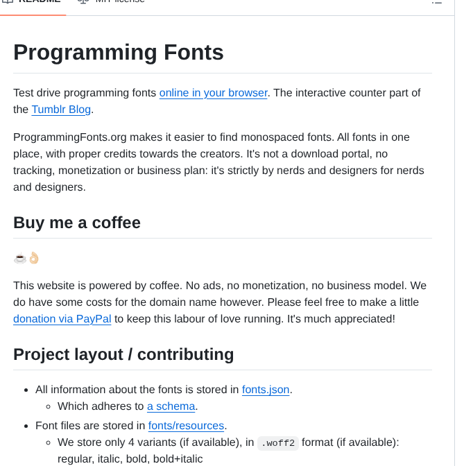 Braver Programmingfonts screenshot