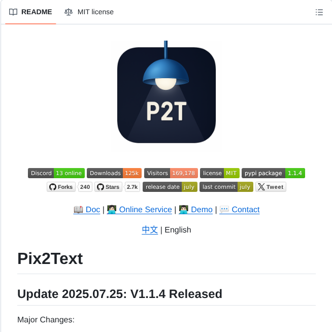 Breezedeus Pix2text screenshot