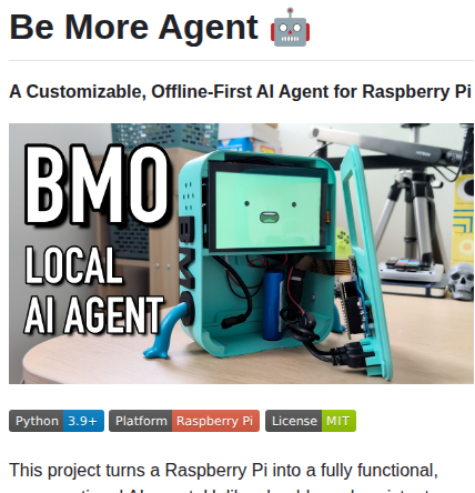Brenpoly Be More Agent screenshot