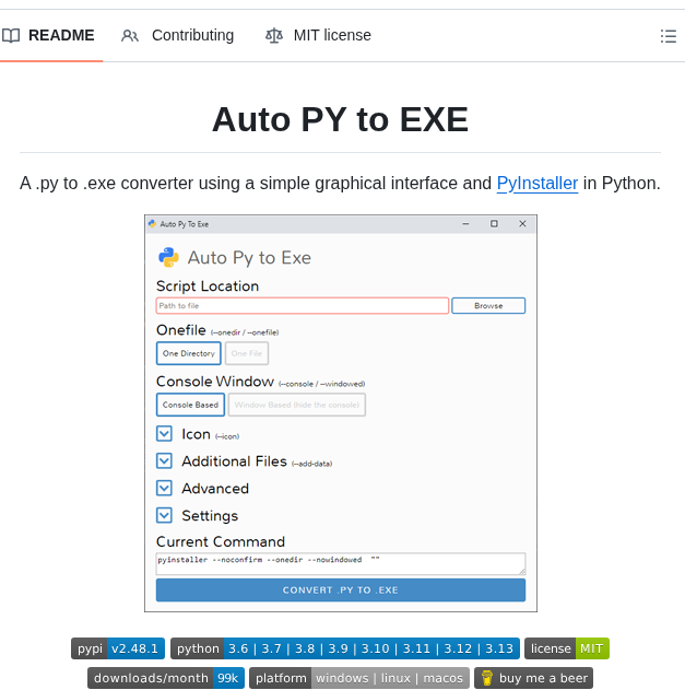Brentvollebregt Auto Py To Exe screenshot