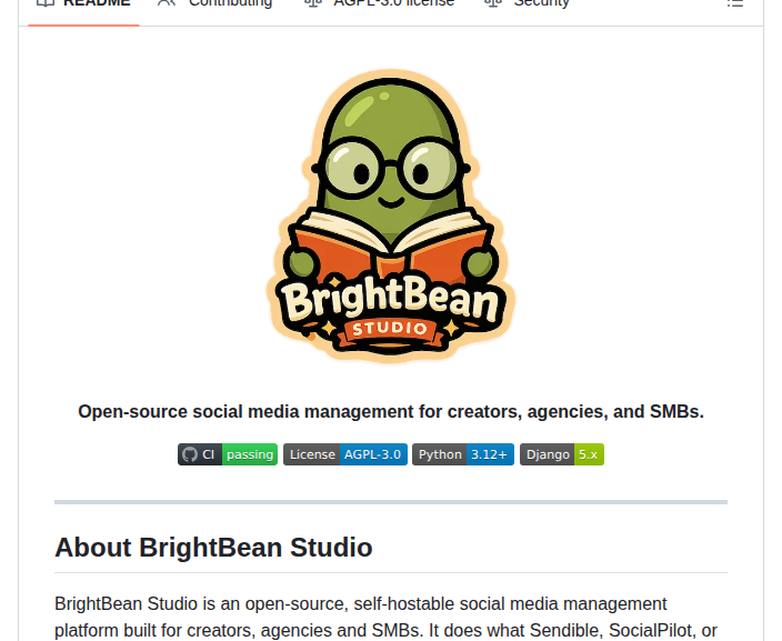 Brightbeanxyz Brightbean Studio screenshot