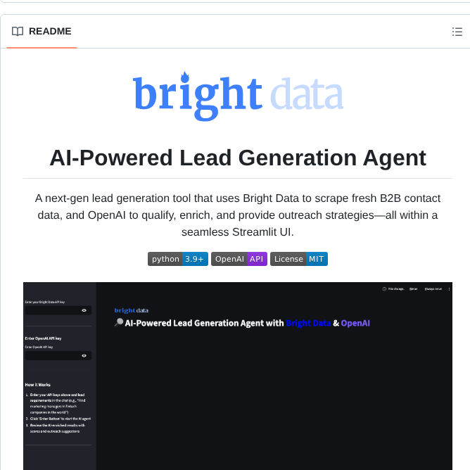 Brightdata Ai Lead Generator screenshot