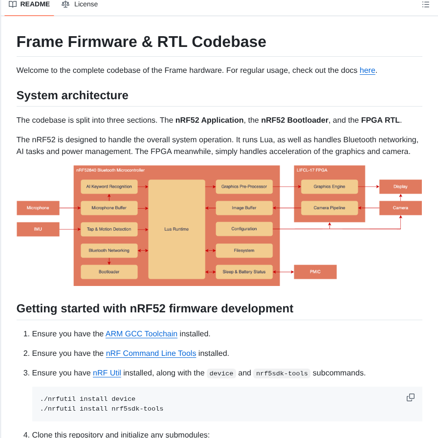 Brilliantlabsar Frame Codebase screenshot