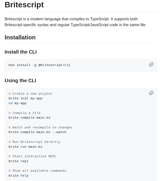 Britescript Britescript screenshot