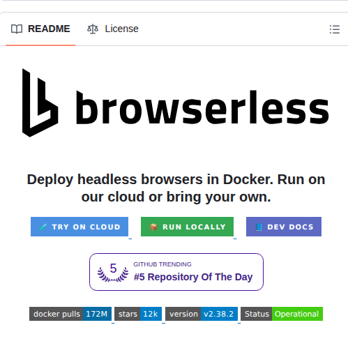 Browserless Browserless screenshot