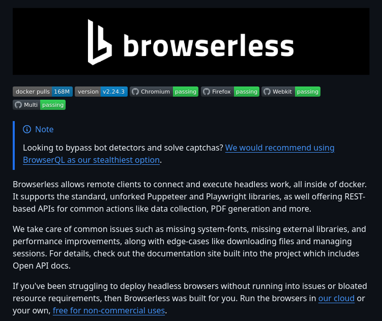 Browserless Browserless screenshot