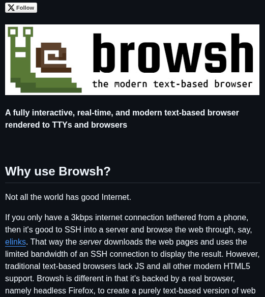Browsh Org Browsh screenshot