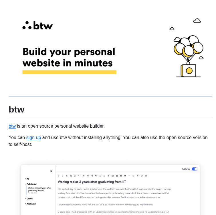 Btw So Btw screenshot