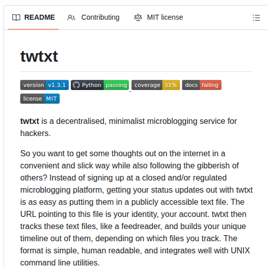 Buckket Twtxt screenshot