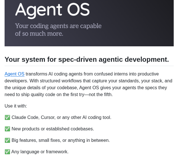 Buildermethods Agent Os screenshot