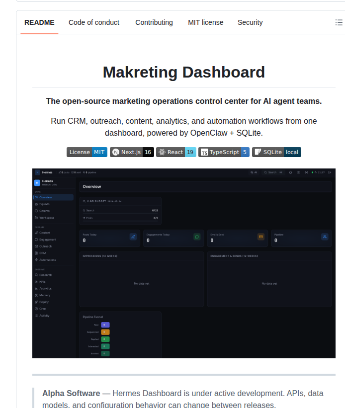 Builderz Labs Marketing Dashboard screenshot