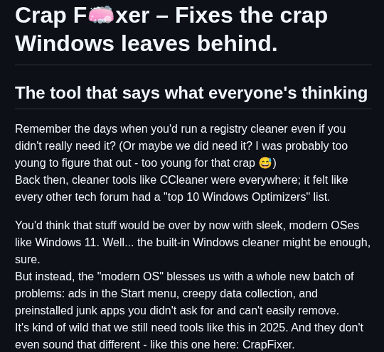 Builtbybel Crapfixer screenshot
