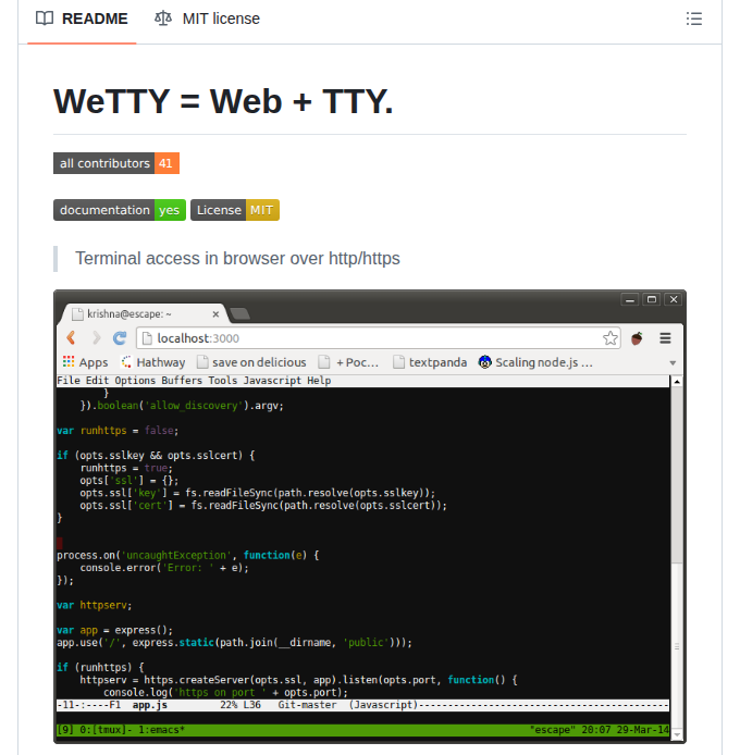 Butlerx Wetty screenshot