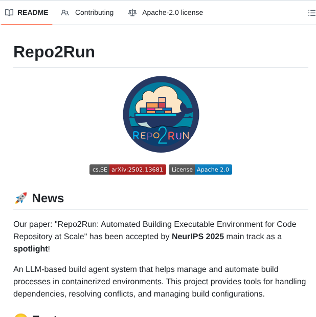 Bytedance Repo2run screenshot