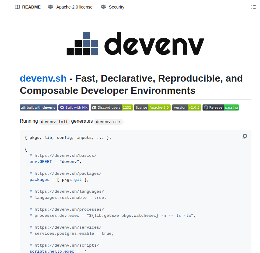 Cachix Devenv screenshot