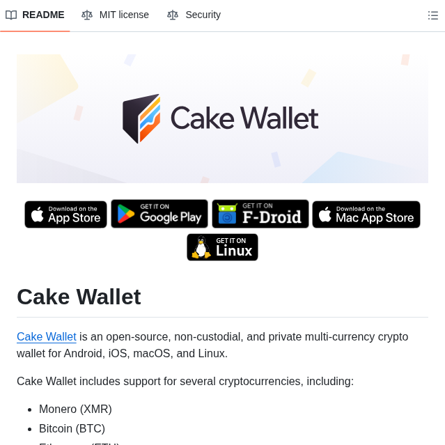 Cake Tech Cake_wallet screenshot